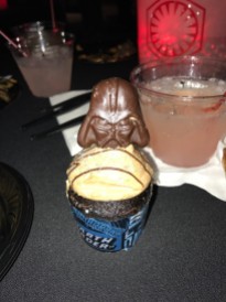 Darth Vader cupcake (chocolate peanut butter)